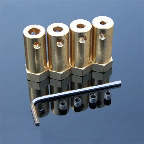 5pcs Lengthened Hexagon Coupling 30MM Length DC Motor Shaft Connector For DIY Robot Model Cars ...