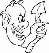 Coloriage Diable à Imprimer sketch template