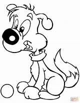 Dog Clipart Coloring Page sketch template