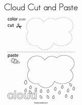 Cloud Cut And Paste Coloring Page  Twisty Noodle sketch template