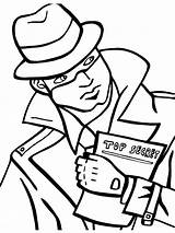 Cool Detective Coloring Page  Free Printable Pages For Kids sketch template