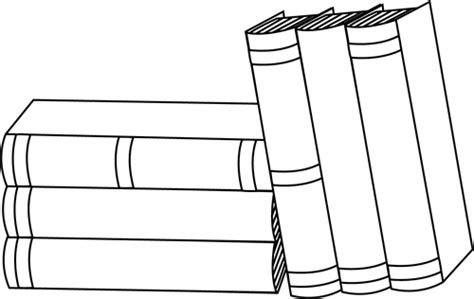 stack of books clip art | of Books Clip Art Image - black and white outline of a stack of books ...