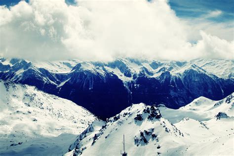 Snow covered mountains HD wallpaper | Wallpaper Flare