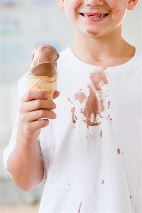 Chocolate ice-cream stain | Cooking In Plain Greek