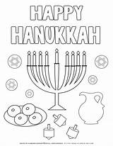 Printable Hanukkah Coloring Pages sketch template