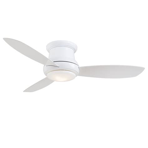 White Hugger Ceiling Fan With Light | Shelly Lighting