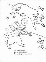 Hey Diddle The Cat And Fiddle Coloring Pages Sketch Page sketch template