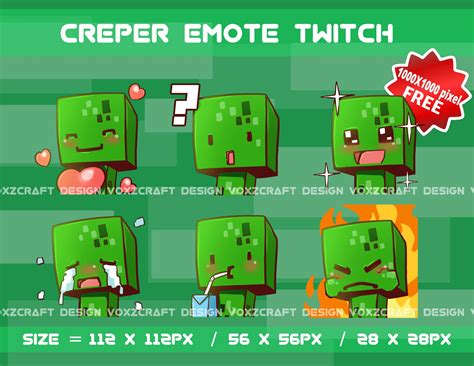 Creper Twitch Emotes Pack Minecraft Twitch Emotes Twitch - Etsy Hong Kong