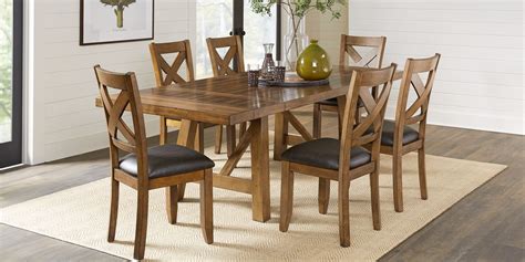 Acorn Cottage Brown 5 Pc Dining Room with X-Back Chairs | Dining room ...
