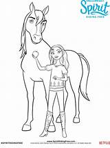 Spirit With Lucky Coloring Page  Free Printable Pages sketch template