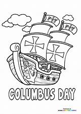 Columbus day Ship  Coloring Pages For Kids sketch template