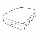 Cleaning Sponge Coloring Page for Kids  Free Everyday Objects sketch template
