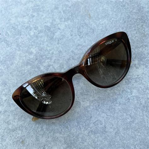 Vogue Polarized sunglasses Cat eye shape 🤍 Tortoise... - Depop