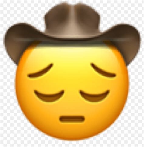 Free download | HD PNG its real sad yeehaw hours emoji cowboy sad PNG ...