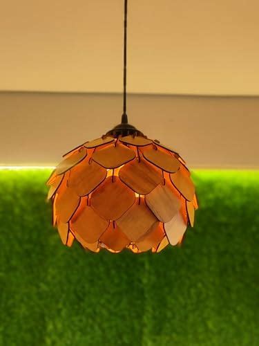 Buy WOODIOGRAPHY Wooden Ceiling lamp Pendant lamp for Decoration of Home-Corded Electric Online ...