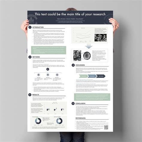 Powerpoint Research Poster Template Abstract Presentation for Academic or Professional ...