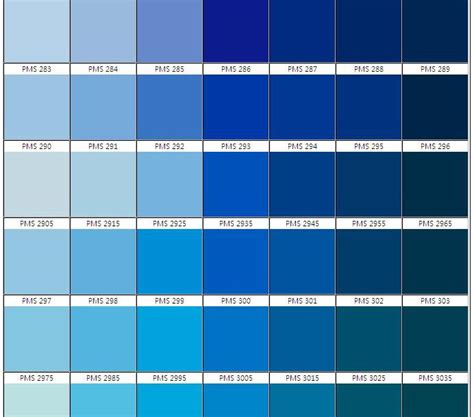 pantone blues - Google Search | Pms color chart, Pantone color chart, Color chart