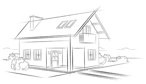 Realistic House Drawing Illustration 8132055 Vector Art at Vecteezy