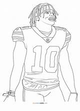 Tyreek Hill Coloring Page  Home sketch template