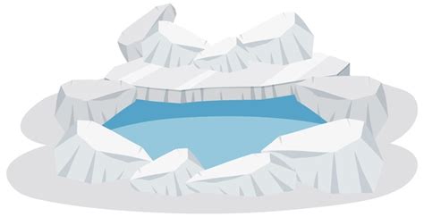 Iceberg Outline, Silhouette & Color Clipart Set - Clip Art Library