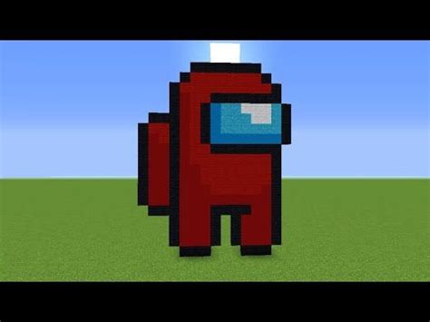 Minecraft Pixel Art "Among Us" [Tutorial] - YouTube | Minecraft pixel ...