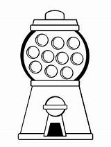 Gumball Machine Coloring Page sketch template