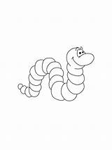 Earthworm coloring pages sketch template