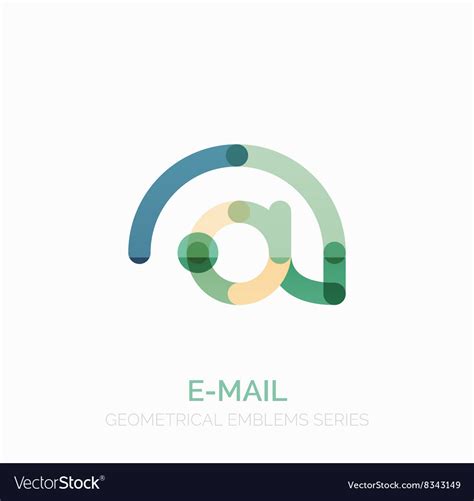 Email business symbol or at sign logo Royalty Free Vector