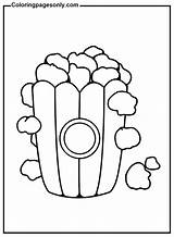 Sweet Popcorn Coloring Page  Free Printable Coloring Pages sketch template