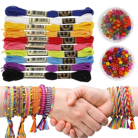 HOTBEST Colorful Ropes Beads Kit for Bracelet Making Kit for Girls Kids Friendship - Walmart.com ...