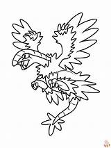Ho Oh Pokemon Draw Coloring Drawingnow Sketch Page sketch template