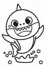 Baby Shark And His sharp Teeth  Coloring Pages sketch template