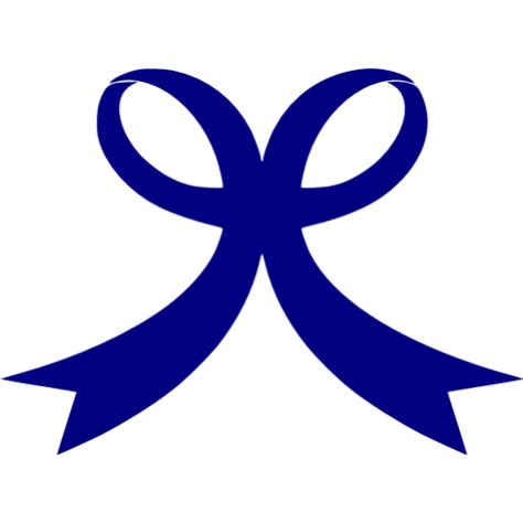 Navy blue ribbon 9 icon - Free navy blue ribbon icons