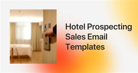 Hotel Sales Prospecting Email Template