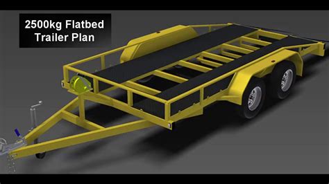 TRAILER PLANS - 2500kg Flatbed Trailer Plan | Flatbed trailer, Trailer plans, Car trailer