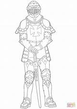 Medieval Knight Coloring Page sketch template