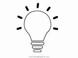 Simple Bulb Coloring Page For Kids  Free Lamps Printable sketch template