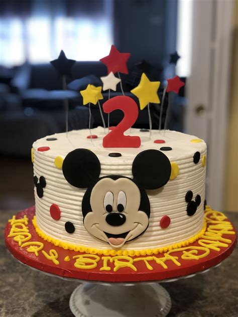 Mickey Mouse Cake | Mickey mouse birthday cake, Mickey birthday cakes, Mickey mouse cake