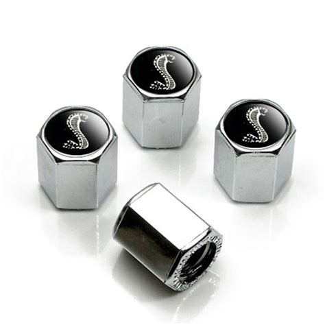 Tire Valve Stem Caps Set from Logo Caps for Shelby Tiffany Snake