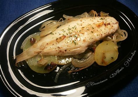 Lenguado al horno con patatas y cebollas Receta de Alexis Urrutia ...