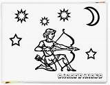 Sagittarius Zodiac Coloring Pages sketch template