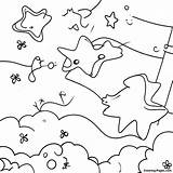 Twinkling Stars In Night Sky Coloring Page  Pagescom sketch template