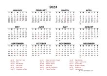 Calendar 2023 India With Holidays – Get Calendar 2023 Update