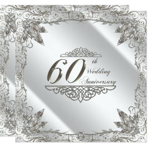 60th Wedding Anniversary Invitation Card | Zazzle