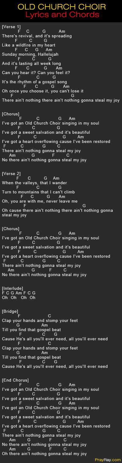 OLD CHURCH CHOIR - ZACH WILLIAMS SONG. Lyrics and Chords