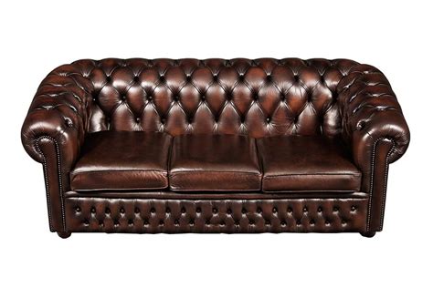 Brown Leather Chesterfield Sofa - Home Furniture Design