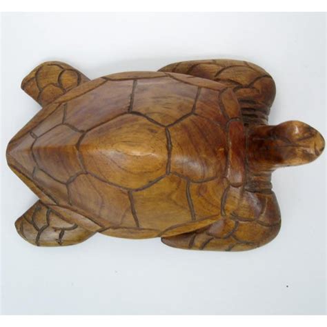 Hawaiian Carved Koa Wood Turtle | Chairish