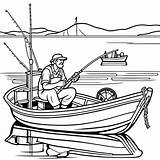 Fisherman And fishing gear In Tranquil Waters coloring Page Lulu Pages sketch template
