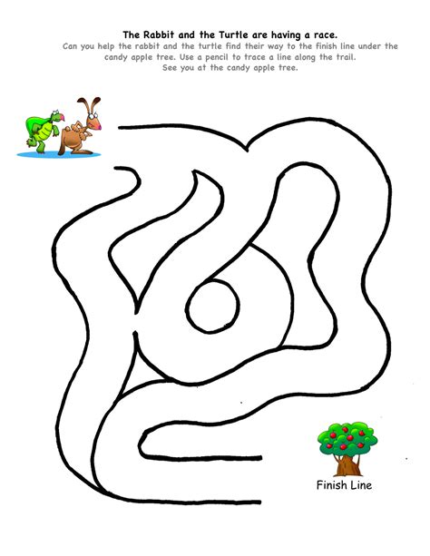 Easy Maze Worksheet For Kindergarten