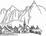 Alaska Mountains coloring Page  Download Print Or Color Online For Free sketch template